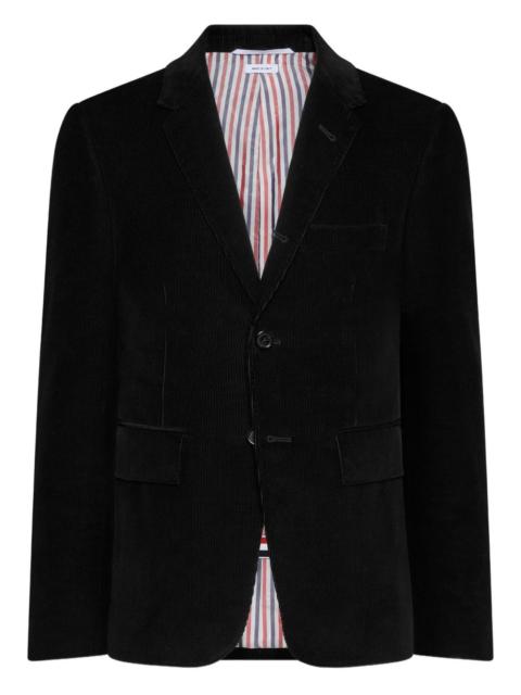 Thom Browne button-fastening corduroy-texture blazer