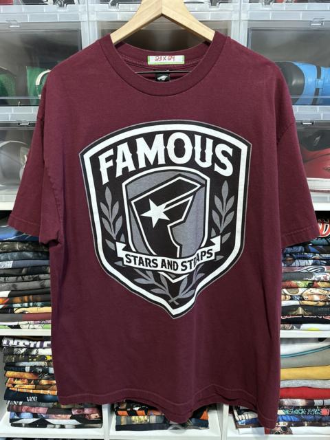 Vintage Y2K Famous Stars And Straps Graphic Logo Tee XL