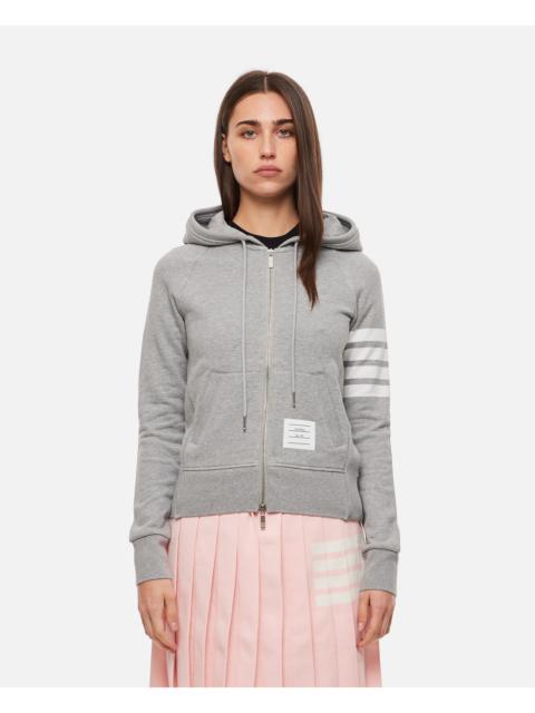 Thom Browne Thom Browne Women Classic Loopback 4-Bar Zip Hoodie