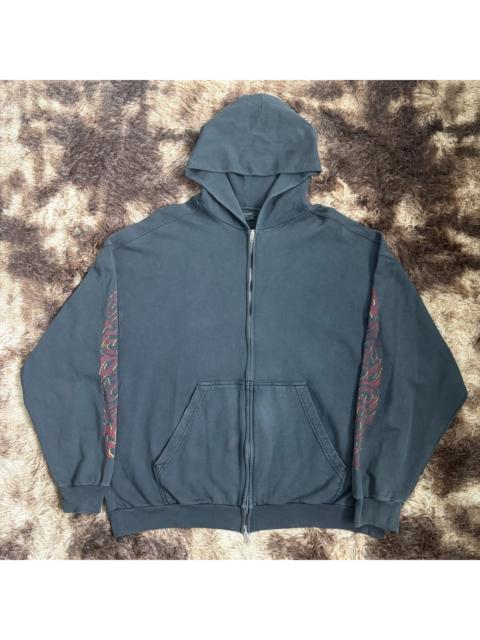BALENCIAGA Balenciaga Offshore Flame Logo Zip-Up Hoodie