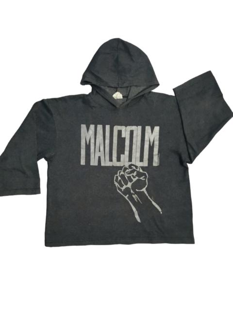 Other Designers Vintage - Vintage 90's Malcom X Hoodie Big Logo USA Guevara Rare