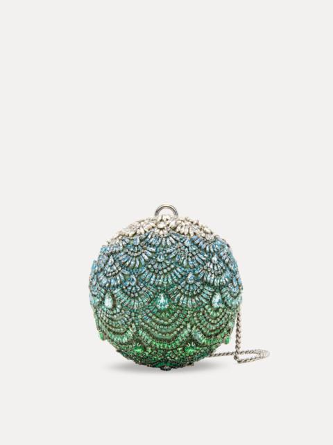 Oscar de la Renta CRYSTAL EMBROIDERED BILLIARD BAG