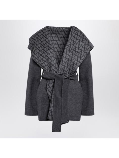 Valentino Grey Toile Iconographe Double Coat Women