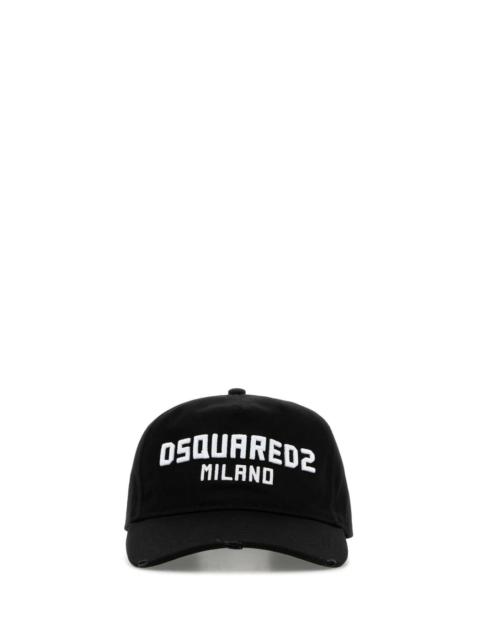 DSQUARED2 Dsquared Men Black Cotton Baseball Cap