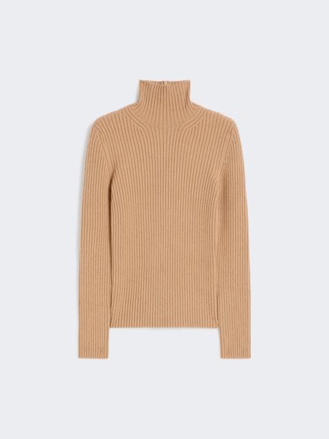 Max Mara ARAL1234 Wool and cashmere ribbed turtleneck