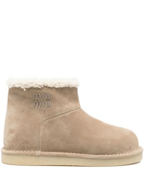 Miu Miu Miu Miu Women Suede Leather Boots