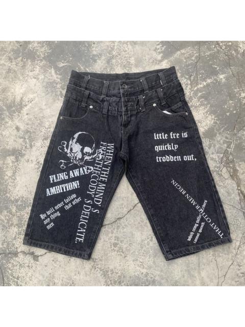 Other Designers If Six Was Nine - Punk Poem Denim Short