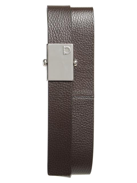 FERRAGAMO FERRAGAMO Square Animation Leather Belt in Moro Concrete at Nordstrom