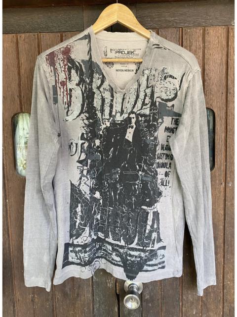 Other Designers Movie - Dracula Affliction V-Neck long T-Shirts