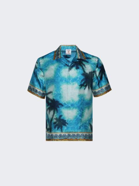 CASABLANCA Caustics Emblem Shirt Turquoise