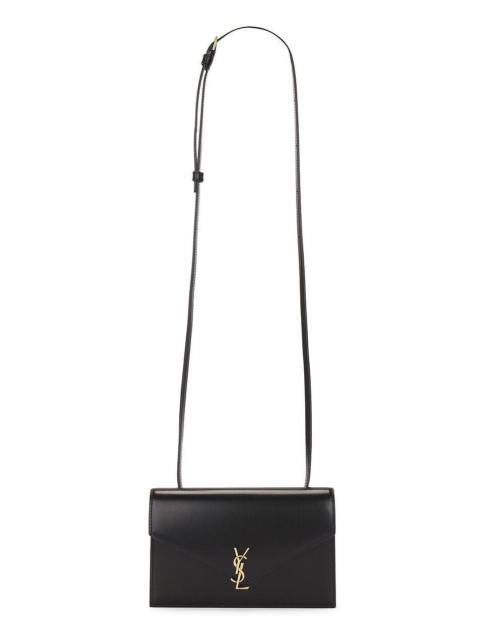 SAINT LAURENT YSL Envelope Mini $1800 Black Leather Crossbody Bag New