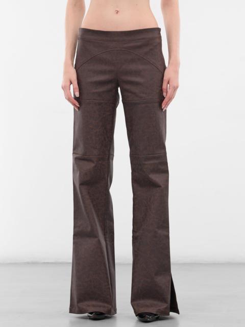 ELENA VELEZ Brown Low-Rise Flared Trousers