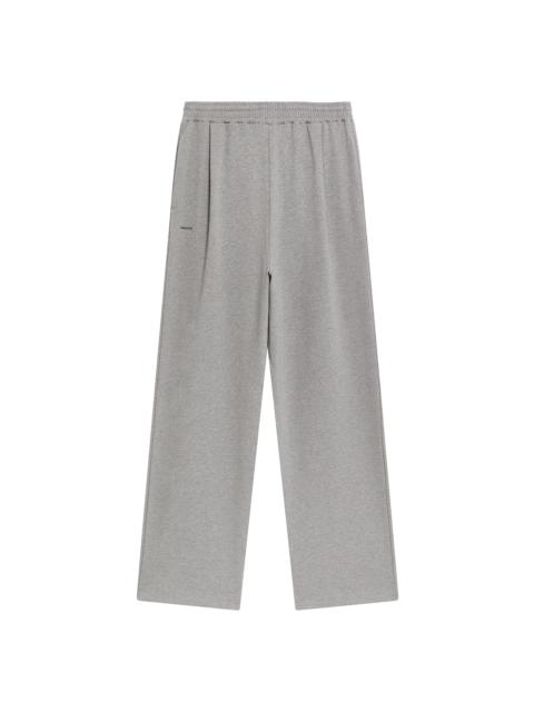 PANGAIA Womens Double Jersey Pleated Trousers - Grey Marl