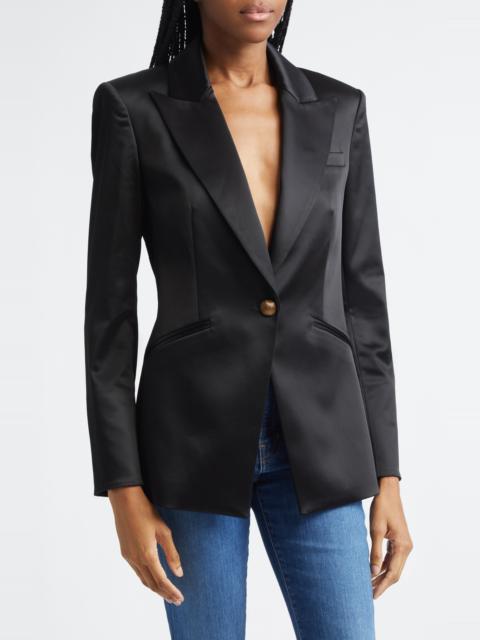 VERONICA BEARD Veronica Beard Cynthia Satin Jacket in Black at Nordstrom