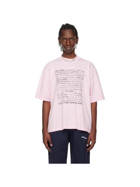 VETEMENTS Pink Fuck Everything T-shirt