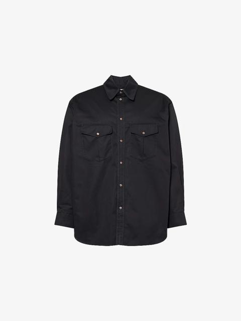 Lemaire Western Two-Buttoned-Pockets Cotton-Poplin Shirt