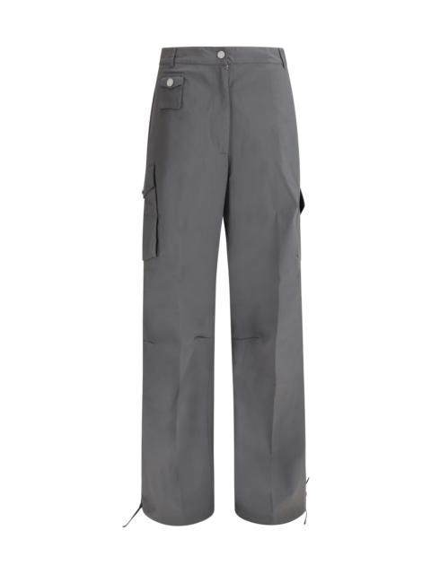 GANNI Ganni Stretch Cotton Cargo Pants Quiet Shade