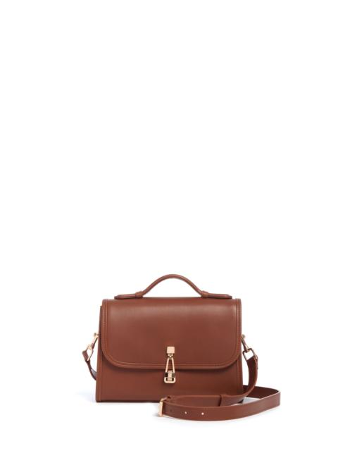 GABRIELA HEARST Small Leonora Flap Bag in Cognac Leather