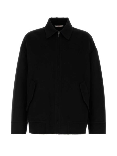 Valentino Valentino Garavani Men Black Wool Blend Oversize Jacket