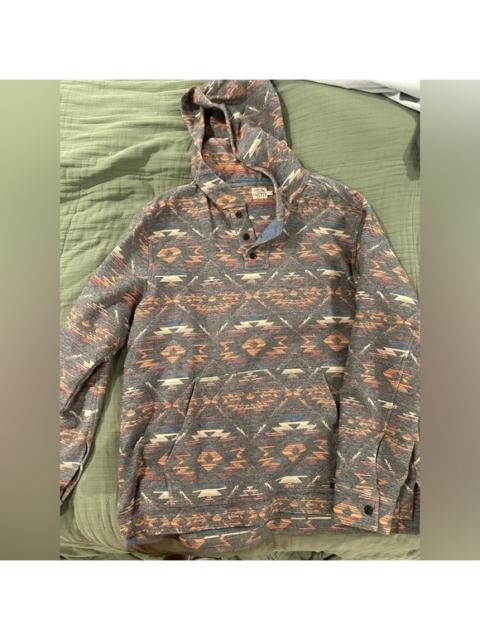 Other Designers Faherty Men’s Doug Good Feather Aztec Tribal Poncho Hoodie