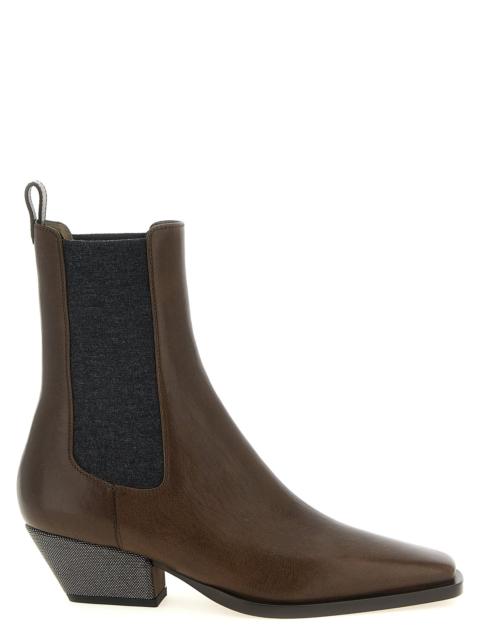 Brunello Cucinelli Brunello Cucinelli Women 'Precious Heel' Ankle Boots