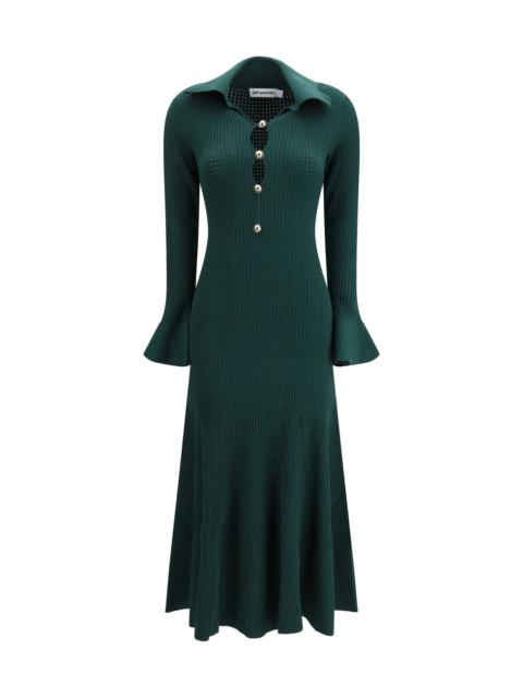 self-portrait Self-portrait Keyhole Knit Midi Dress