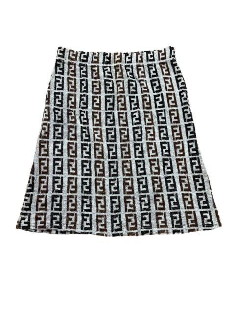 FENDI Fendi logo print terry towelling skirt