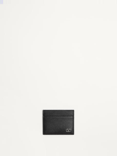 VALENTINO GARAVANI VLOGO SIGNATURE CARDHOLDER IN GRAINY CALFSKIN