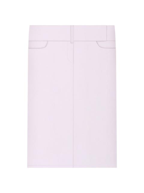 belted midi skirt
