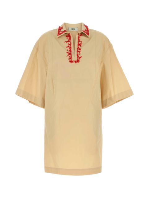 FENDI Pastel Yellow Poplin Dress