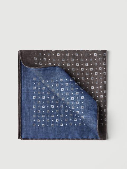 Brunello Cucinelli Silk patterned pocket square