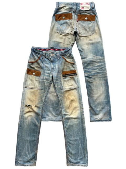 Other Designers Vintage Edwin Multipocket Mudwash Rusty Denim Jeans 30x33
