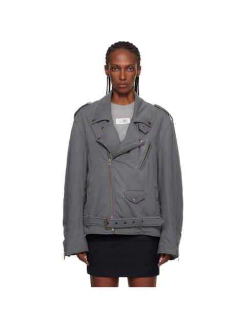 MM6 Maison Margiela Gray Washed Cotton Sports Jacket