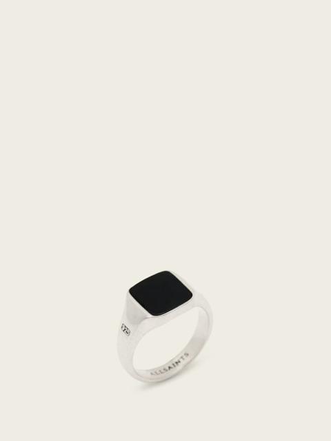 ALLSAINTS SPIKE ONYX STONE RING