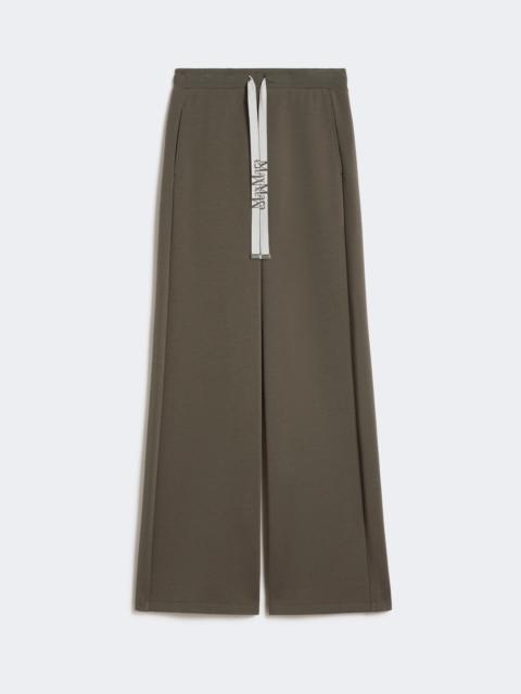 'S Max Mara Wide-fit jersey trousers - KAKI