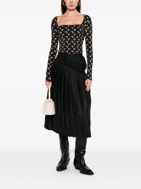 Marine Serre Marine Serre Women Moon Print Square-Neck Top