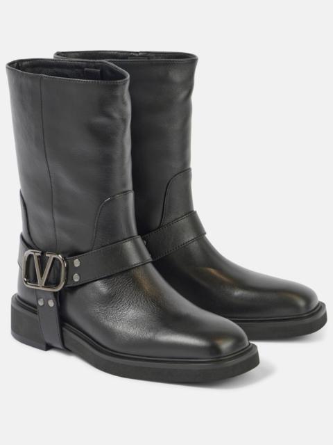 Valentino VLogo Signature leather biker boots