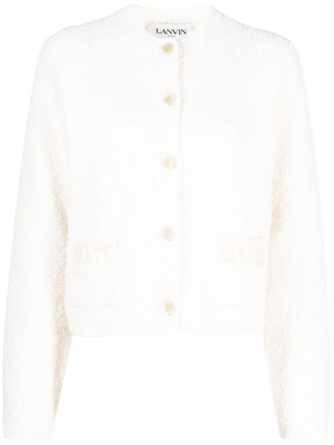 LANVIN RD NK LS EMBROIDERED CARDI CLOTHING