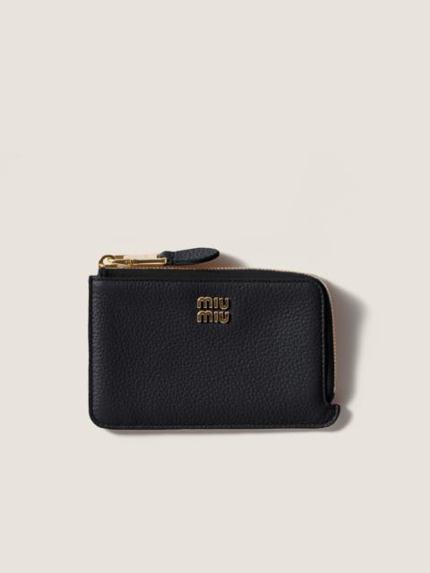 Miu Miu Leather pouch card holder