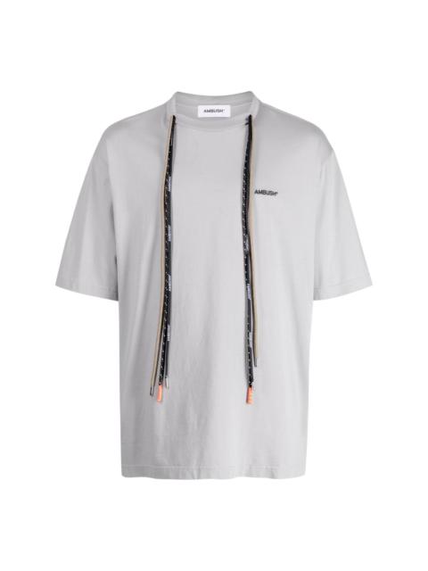 multicord-detail cotton T-shirt