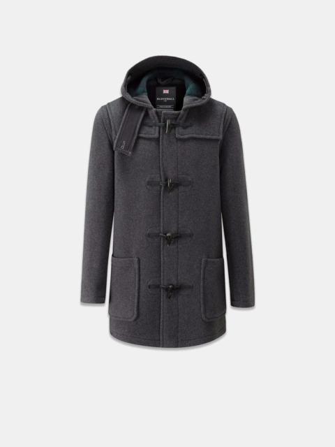 GLOVERALL Men's Mid-Length Morris Duffle Coat Grey Black Watch