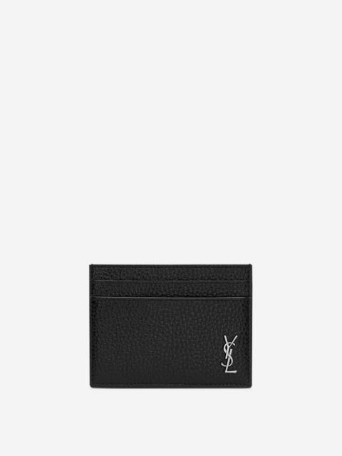 SAINT LAURENT LOGO LEATHER CARD HOLDER