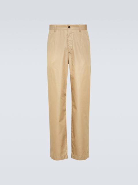 Dolce & Gabbana Cotton and silk chinos