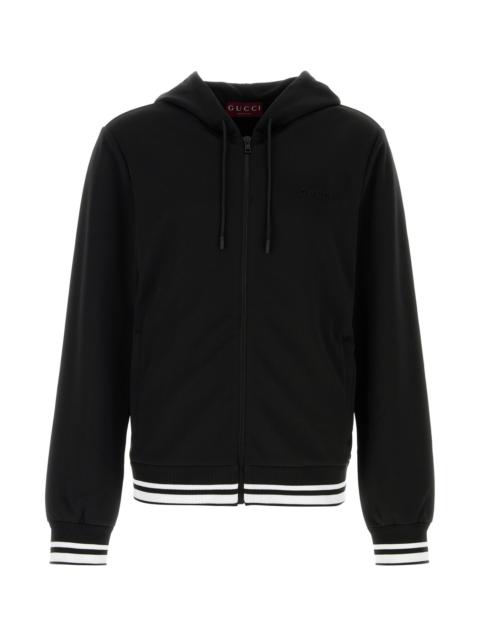 Gucci Men Black Tech Jersey Sweatshirt