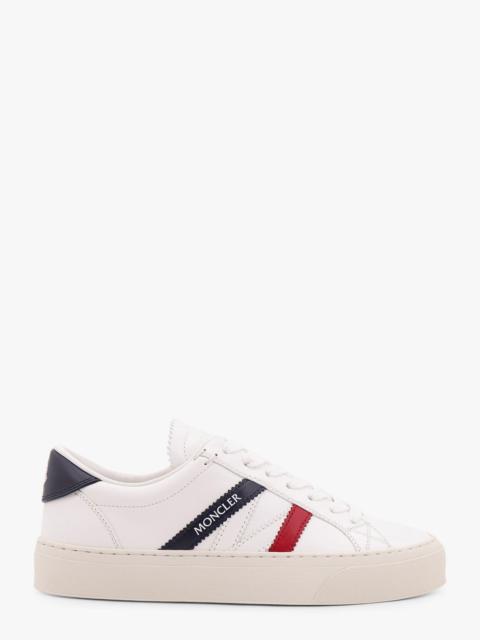 Moncler Moncler Monaco2 Leather Sneakers With Logo Print