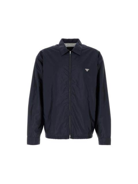 Prada PRADA Navy Blue Re-Nylon Shirt New & Authentic (Men's size:M
