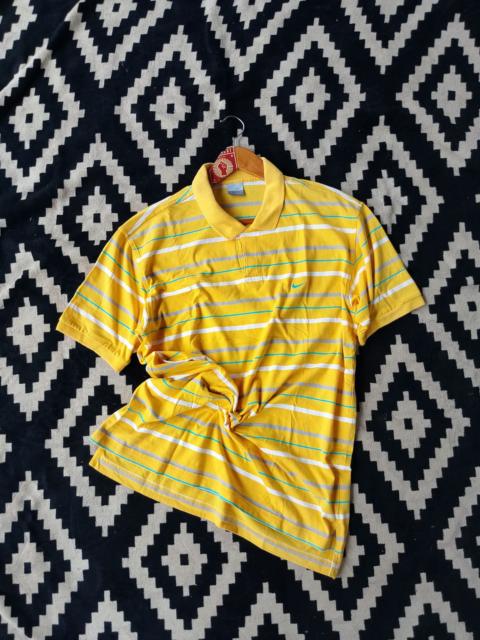 Nike Rare Nike Striped Polo Y2K Retro 00s Skate Grunge Aesthetic