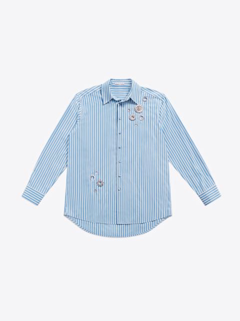 AREA CRYSTAL GROMMET POPLIN SHIRT
