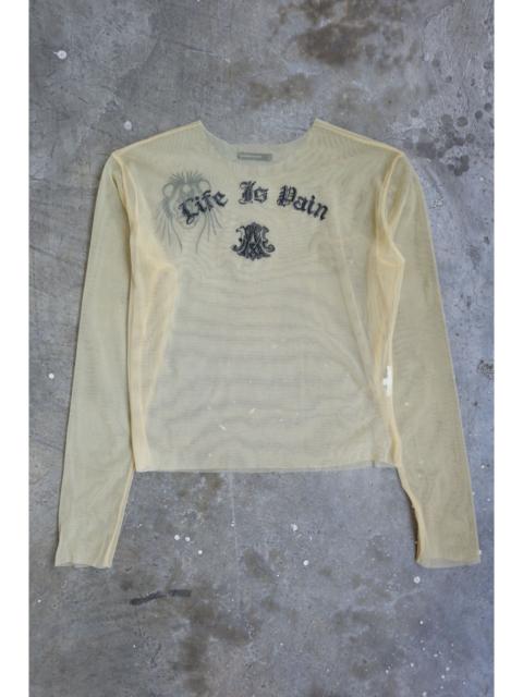 Alexander McQueen Alexander Mcqueen - F/W 96 - "Life is Pain" Mesh Longsleeves