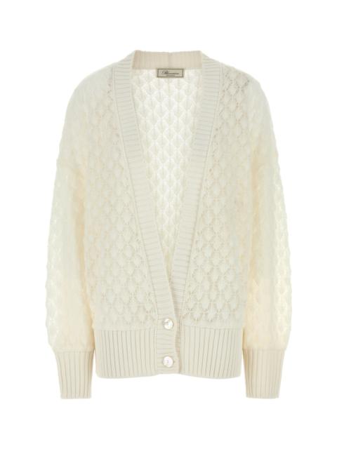 Blumarine Blumarine Women Ivory Nylon Blend Oversize Cardigan